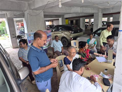 HYPERTENSION & DIABETES CAMP AT ITHKHOLA