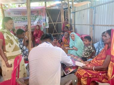 FREE EYE SCREEING CAMP AT BORAKHAI TE
