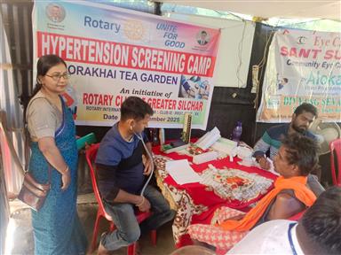 FREE HYPERTENSION SCREEING CAMP AT BORAKHAI TE