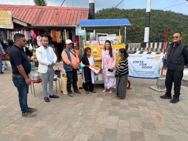 Donation of Egg push cart