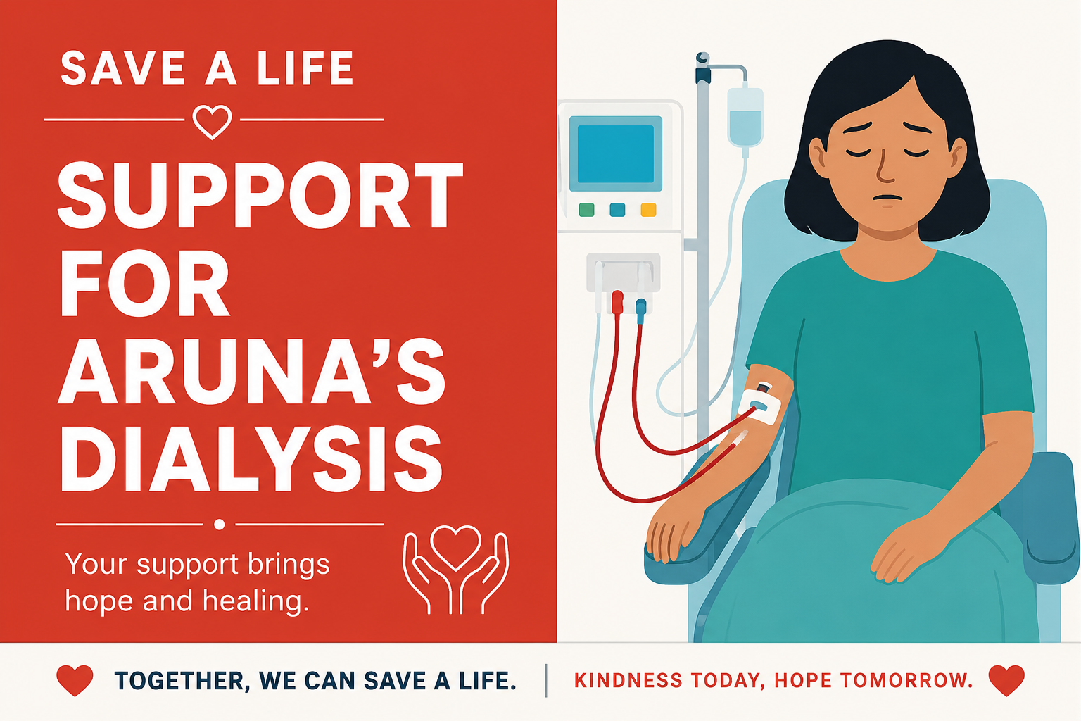 Save a Life Support for Arunas Dialysis