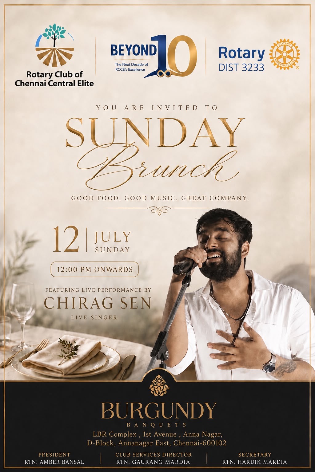 SUNDAY BRUNCH - LIVE SINGER