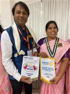 Flag Exchange with Rotary Club of Vellore Angels