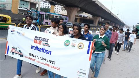 walkathon on the life saving cause" RAkshak Rally
