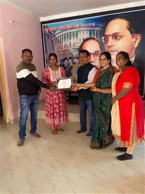 Initiated tailoring course Ambedkar Bhavan Jigala