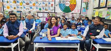 Rotary HSR Donates 33 Dual Desk Benches to School