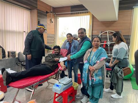 Blood Donation Camp at K.R Manglam University