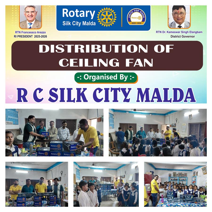 Distribution of 6 (SIX) Nos. Ceiling Fan