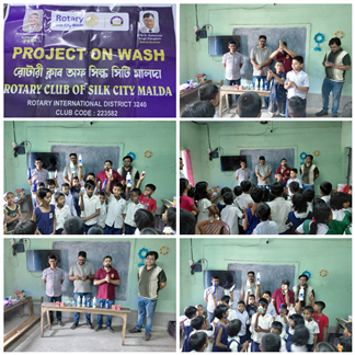 Distribute washing materials