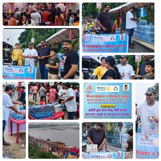 free first aids & refreshments camp on Chhatpujo