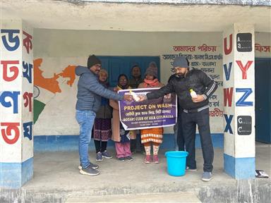 Distributed washing materials