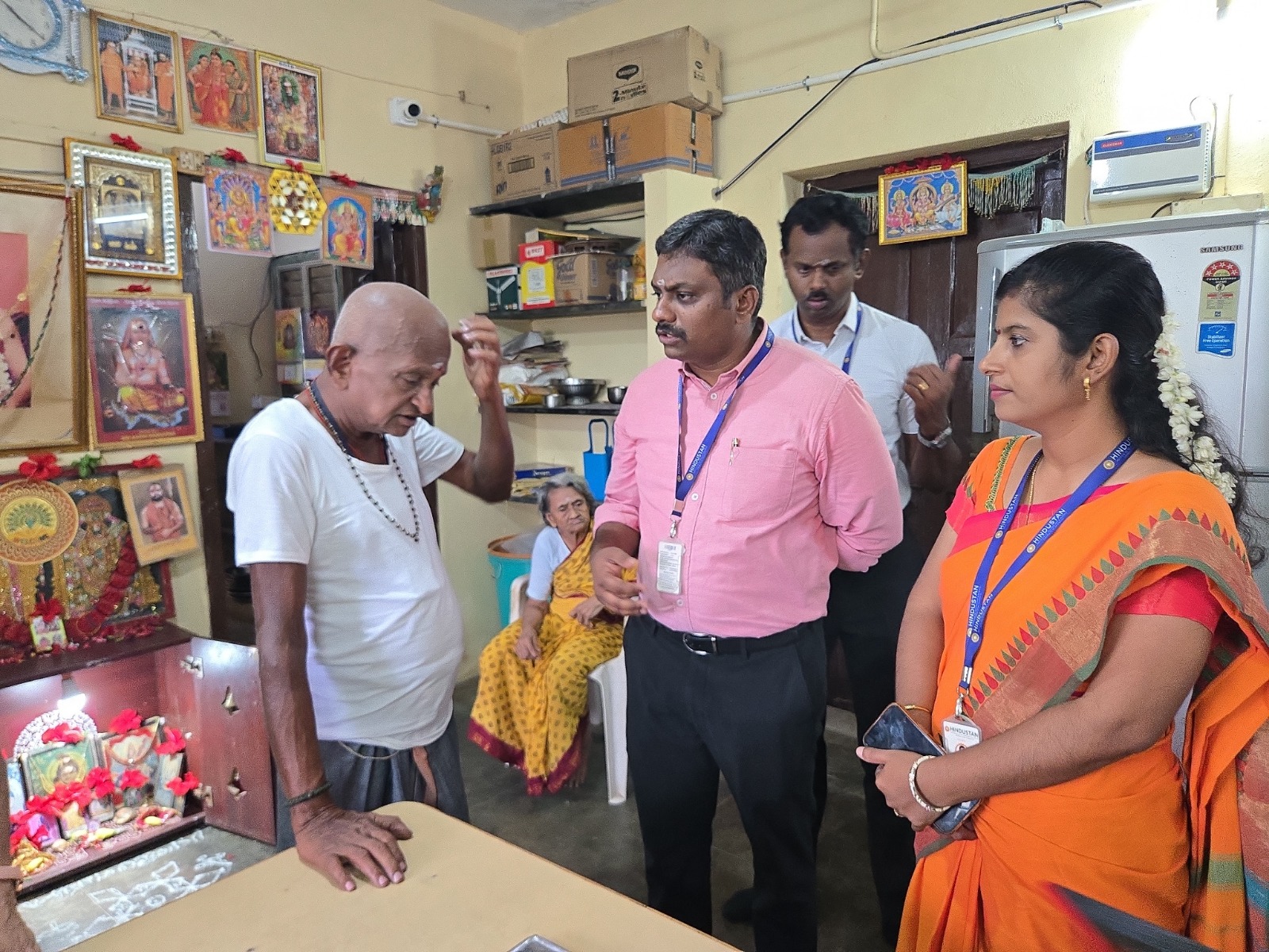 Oldage Home Visit - Cloths donation