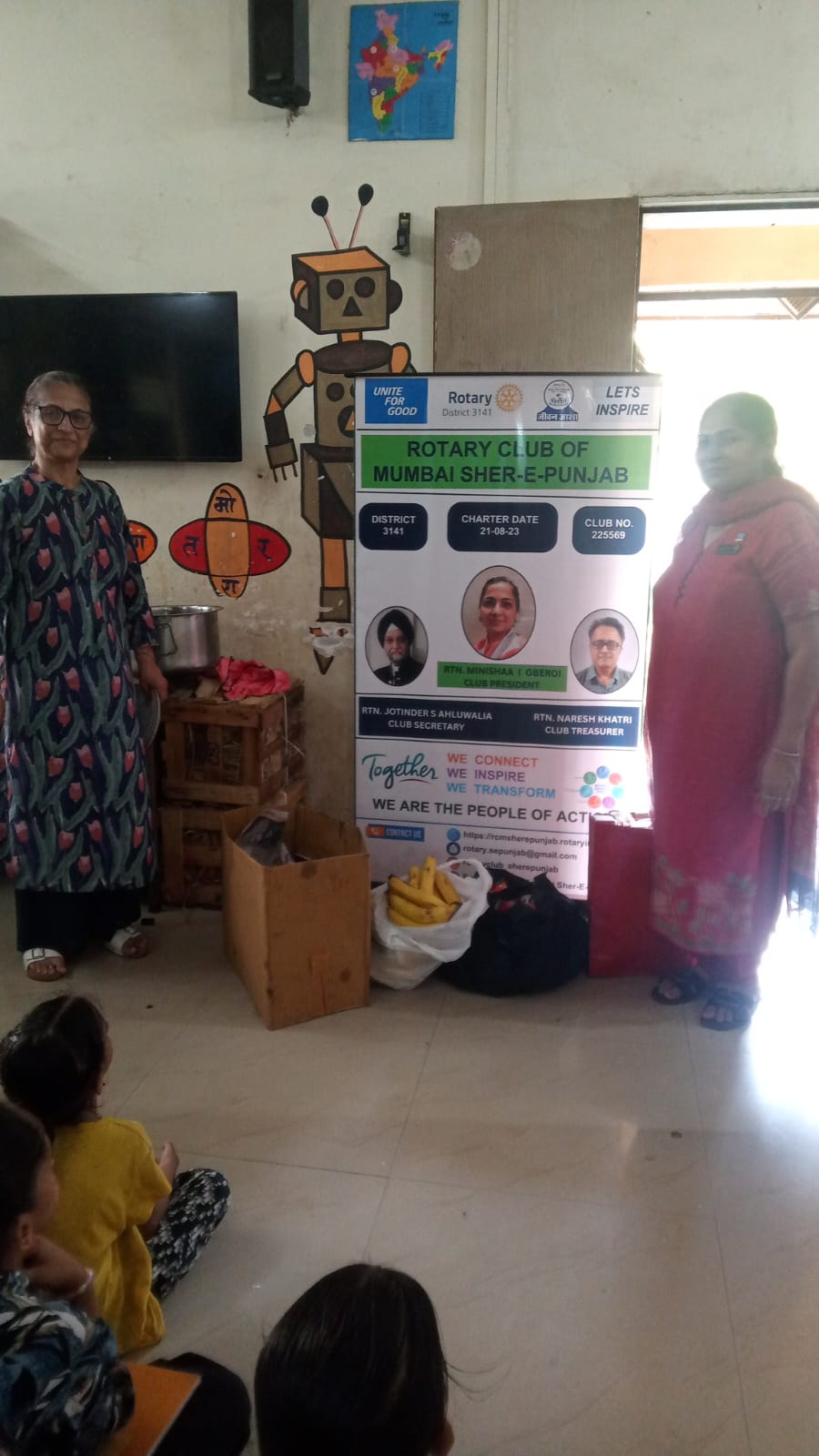 Donated snacks to street children - Salaam Baalak