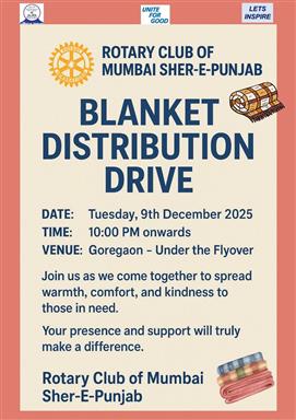 Blanket and biscuit distribution drive on JVLR