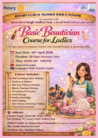 Basic 20 Days Beautician Course for Ladies