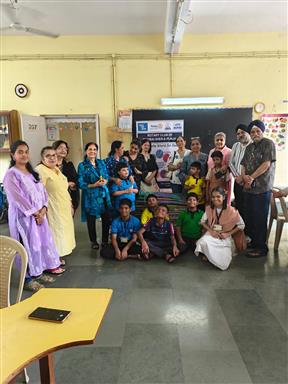 Distribution of Floor mats to school for disabled