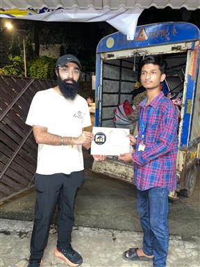 Donation of clothes, bags, shoes to villages