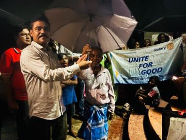 Distribution of Umbrellas to Senior Citizen