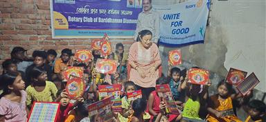 Book Distribution at Hatgobindopur village.