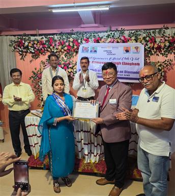 NBA presented to Mrs Anju Sharma