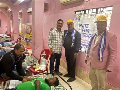 Mega Blood Donation Camp where 216 units collected