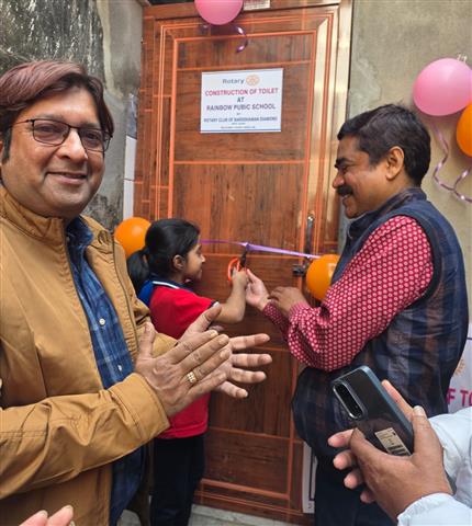 Inauguration of Toilet at Happy School