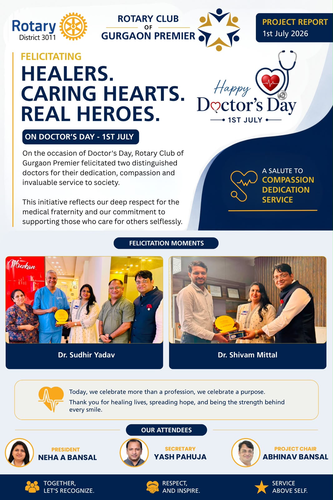 Felicitating our esteemed Doctor's on Doctor's Day