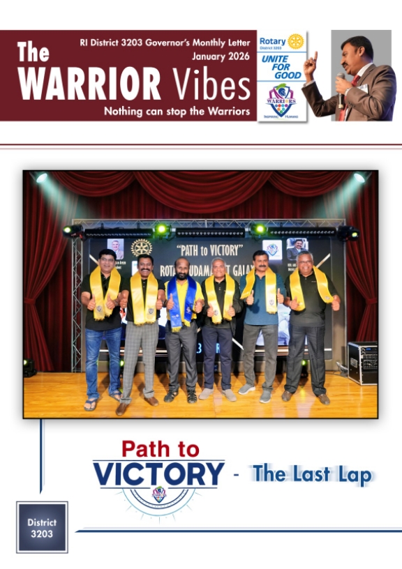 Rtn.Sanjay District Warrior of the Month 