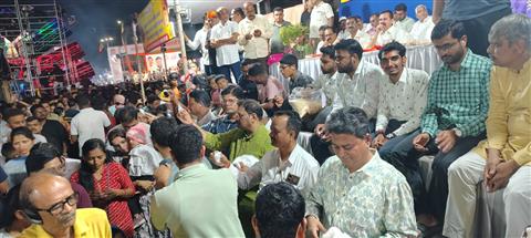 Cotton Balls Distribution at Ganesh Visarjan