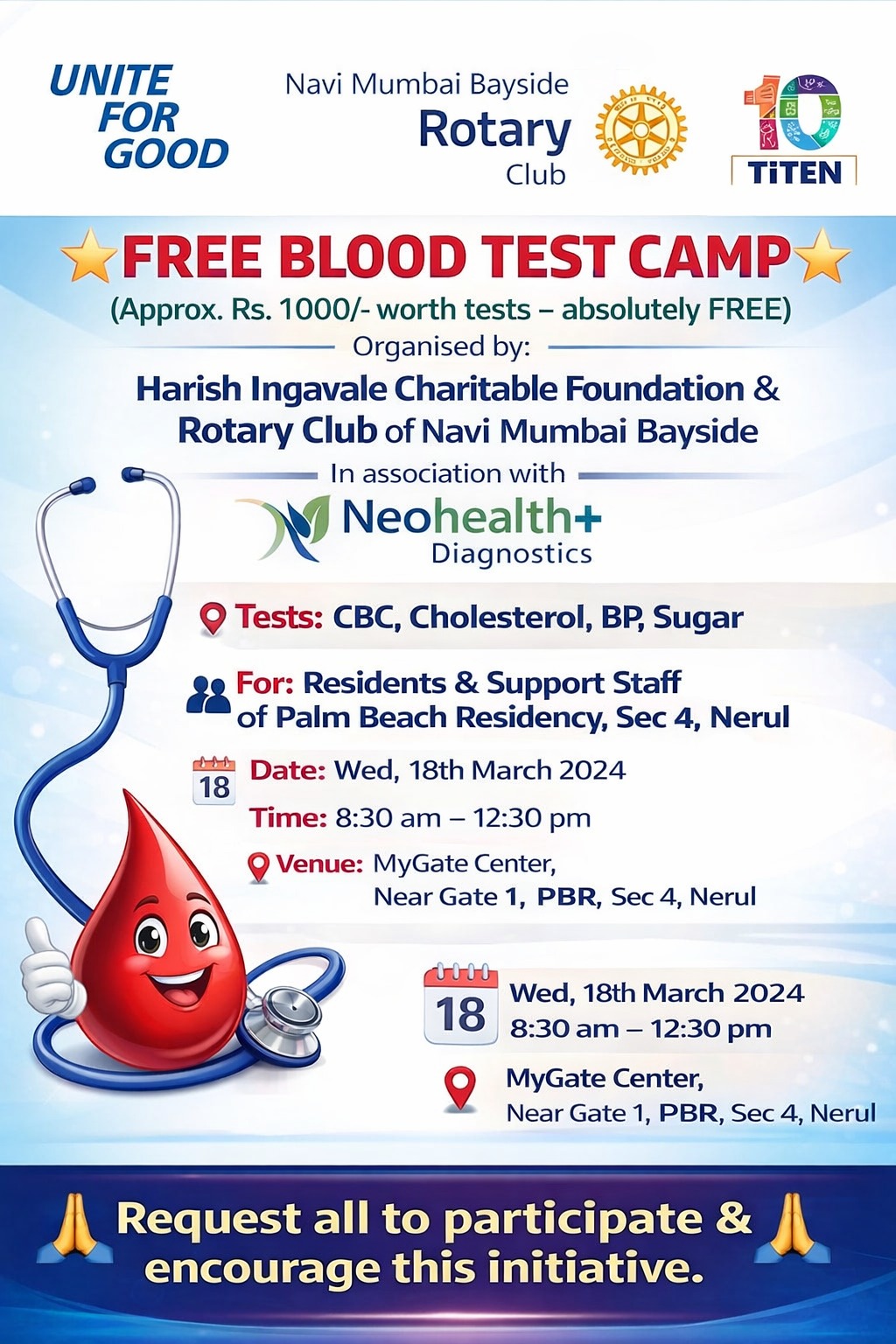 Free Blood check up drive for LIG group