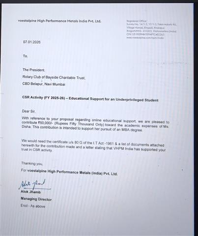 Educational support to underprivileged student