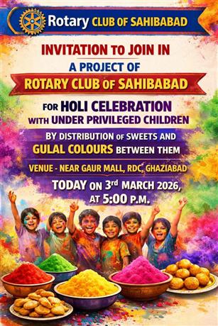 HOLI CELEBRATION WITH UNDER PRIVILEGED CHILDREN