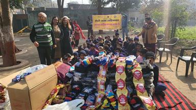 WARM CLOTHES DISTRIBUTION TO THE STUDENTS