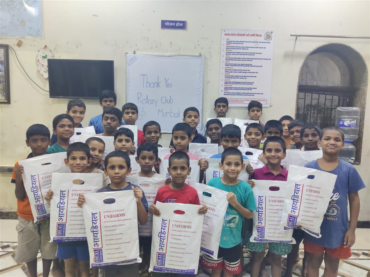 School Uniform Distribution at Manav Shelter Home